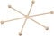 Efco Mobile-Stern mit 13 Teilen zum Puppenmachen, aus Holz, braun, 33 cm Durchmesser
