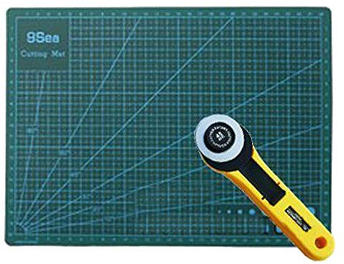 Doppelseitige Schneidematte Deluxe (DIN A3) + Rollenschneider (45 mm)