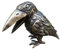 Bronzefigur Rabe, Tierfigur aus Bronze, Dekoration