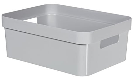 Curver 3253924751054 Infinity Aufbewahrungsbox 11 L, Plastik, grau, 35,6 x 26,6 x 13,6 cm