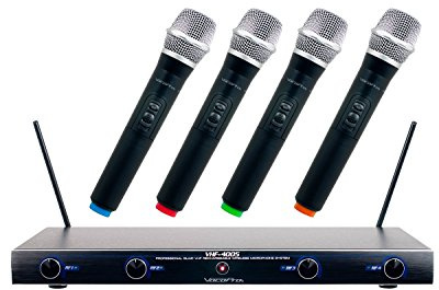 VocoPro VHF40052 Rechargeable VHF Wireless Mic Satellite Radio, Black
