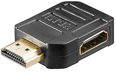 Goobay 51725 HDMI Adapter - rechtwinklig, 270°, HDMI-Buchse (Typ A) auf HDMI-Stecker, 4K Ultra HD UHD 3D Full HD 1080p, 19polig vergoldet, schwarz