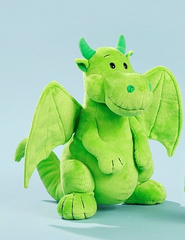 Drache grün, 28,5 cm, Plüsch