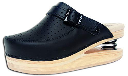 LUVER Zueco con Muelle 120/A Color Negro Talla 42