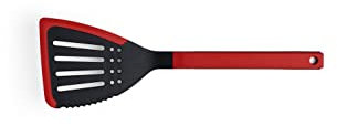 Woll Cook-It, JUMBO Pfannenwender mit dünner flexibler Silikonlippe, 11,5 cm breit, 35 cm lang, Hitzebeständig bis 220°, Spülmaschinenfest
