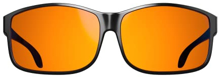 Swanwick Fitover Night Swannies - Premium Blue Light Blocking Glasses - Orange Tint for Superior Blocking (up to 500nm) from Gaming PC and Smartphone Screen Glare - Sleep Support (Black, Regular)