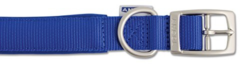 Ancol Padded Nylon Dog Collar with Neoprene Comfort Padding - Blue Durable Walking Accessory for Dogs Puppies - 50-59 cm Size 7