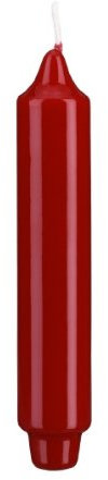 Stabkerzen gelackte Zapfenfuß Weihnachtsrot 30 x 3 cm (6 Stück)