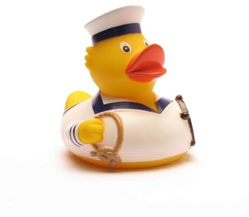 DUCKSHOP I Badeente Matrose I Quietscheente I L: 7,5 cm I Quietscheentchen I Geschenk Seefahrer I Präsent Sammler