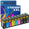 Tito-Express PlatinumSerie 9X Druckerpatronen XXL TE1571-TE1579 passend zu Epson 15XL | Geeignet für Epson Stylus Photo R3000