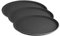 Hillfield® 3er Set Gastro Tablett rund, schwarz - Ø 35,5 cm - antirutsch Kellnertablett - Serviertablett - Gastrotablett - Gläsertablett