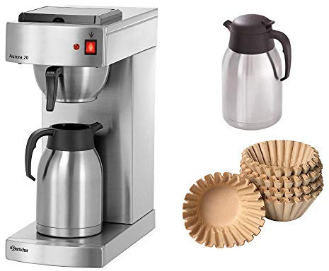Bartscher Kaffeemaschine Aurora 20 + 250 Korbfilter + 2. Isolierkanne