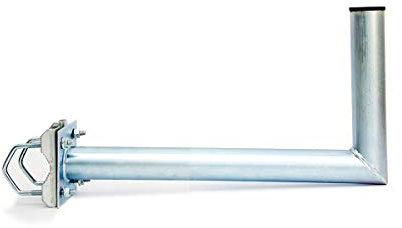 PremiumX Balkonausleger 40cm Stahl Geländerhalterung Balkonhalter SAT-Antenne Mast-Ausleger Halterung für Satellitenschüssel