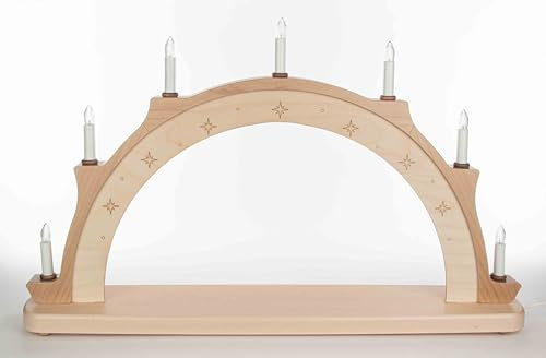 Rudolphs Schatzkiste Schwibbogen unbestückt elektrisch HxLxB 40x68x11cm NEU Lichterbogen Fensterbogen Spitzbogen Erzgebirge Seiffen Weihnachten Beleuchtung Fensterschmuck Bogen Fenst