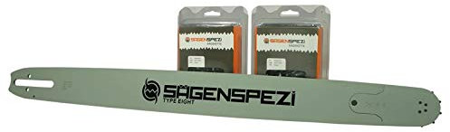 75cm Sägenspezi Schwert-Set Solid Drive mit 2 Halbmeißelketten .404 91TG 1,6mm passend für Stihl S10