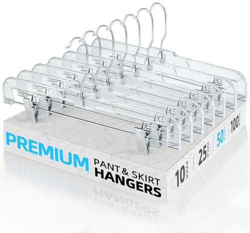 HOUSE DAY Rock-Kleiderbügel, 35,6 cm, transparent, 50 Stück