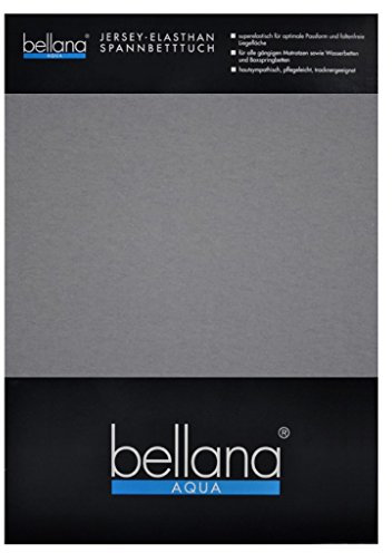 bellana® Aqua Jersey Multifunktions-Spannbettlaken für Wasserbetten in Normal- und Übergrößen, 90-100-120x200-220 cm in grau