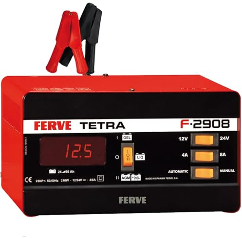 Ferve F-2908 Cargador de Baterías de Plomo Acido