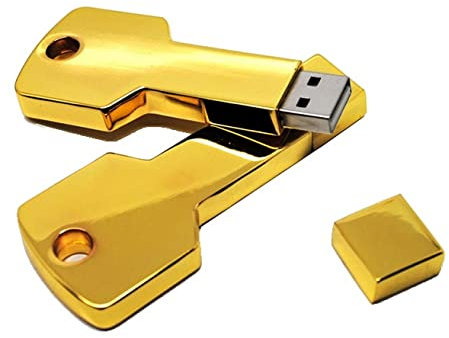 Ulticool - Schlüssel 8 GB USB Gold Farbe - Key USB Flash Pen Drive - Memory Stick Daten Aufbewahrung - Speicherstick - Metall - Gold