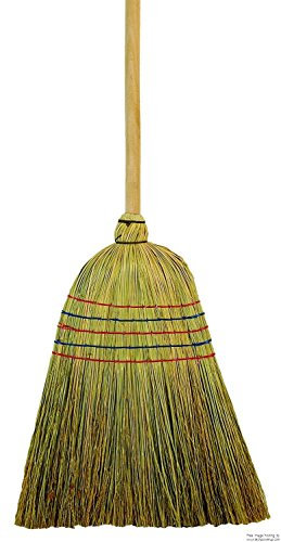 2X Elliott 1-Piece large Wooden American Style Corn Broom