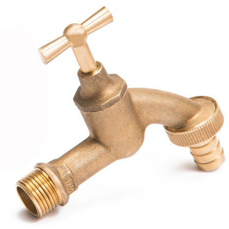 REHAU Messing Wasserhahn 3/4 REHAU mit Schlauchverschraubung