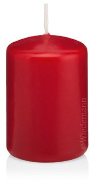 Stumpenkerzen Rubin Rot 6 x 3,8 cm (H x D) 24 Stück, 218101 deutsche Marken Qualitätskerzen