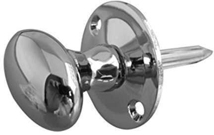 Oval Rack Bolt Knob Key Heavy Polished Chrome Door or Window