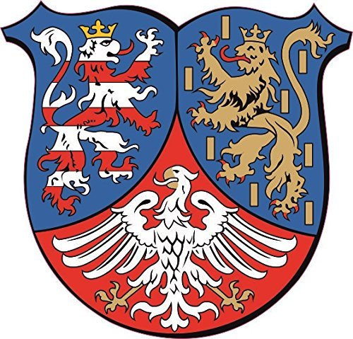 U24 Aufkleber Hessen-Nassau Wappen Autoaufkleber Sticker Konturschnitt