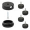 Wagner QuickClick® Kunststoffgleiter Möbelgleiter Stuhlgleiter 4er-Set zum Anschrauben - 4X Basis+Schraube+Gleiteinsatz austauschbar - Kunststoff Black - Durchmesser Ø 20 mm - Made in DE - 15830100