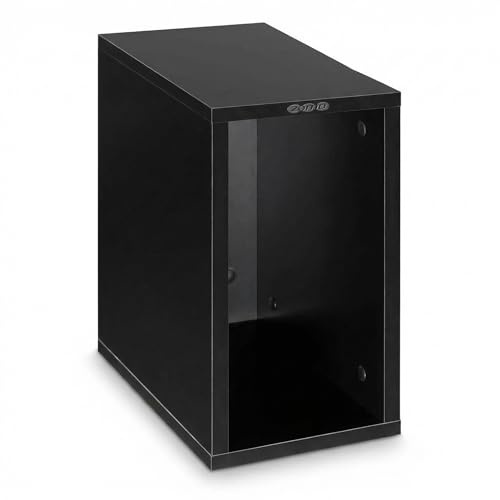 Zomo VS-Box 50 Schallplattenregal aus MDF Holz, Vinyl Aufbewahrung für 12-Zoll LPs, stapelbar, offen für schnellen Zugriff, Schwarz, ca. 50–60 Platten, 190 x 335 x 370 mm