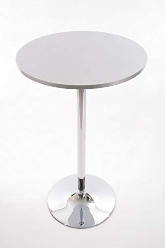 Bistro-Tisch silber, Holzplatte rund 102 cm -München