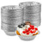 Silberfarbene Aluminiumfolien-Törtchenform – 100 Stück Einweg-Mini-Kuchenformen, runde Backformen für Kuchen, Torten, Folienformen, 7,4 cm, Aluminium-Pfannen, Einweg-Mini-Käsekuchenformen zum Backen