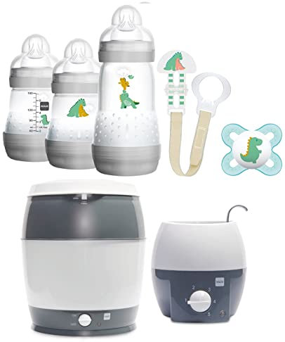 MAM Set - Startset - Babykostwärmer Sterilisier Flaschenset klein - Neutral