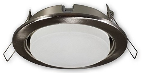LED Einbaustrahler GX53 230 V alu gebürstet (Edelstahl Optik) | Einbauleuchte Spot Strahler inkl. 8,5 W GX53 LED Leuchtmittel warmweiß | Deckeneinbaustrahler Deckeneinbauspot Einbauspot