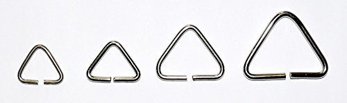 10 Stk. Dreieck-Ringe, 30 mm, vernickelt #42