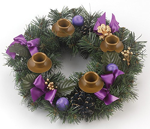 Vermont Christmas Company Lila Band Adventskranz