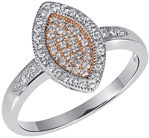 Goldmaid Damen-Ring 925 Sterling Silber rhodiniert Zirkonia weiß Gr.54 (17.2) Pa R6704S54 Schmuck