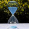 Grand sablier coloré en verre tendance - Décoration d’intérieur ou cadeau de Noël et d'anniversaire, bleu, 60 Minutes