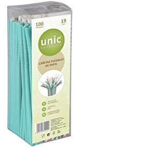 CAÑITA PAPEL FLEX.UNIC 21CM.100U