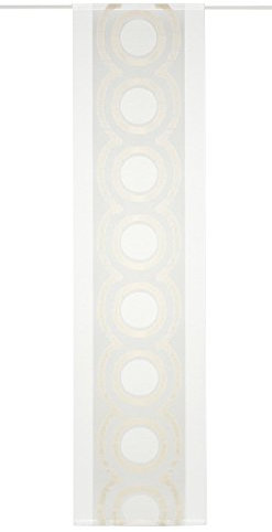 Deko Trend Medio 6236793 77 Panneau Japonais avec Charriaud Polyester Blanc/Champagne 245 x 60 x 245 cm