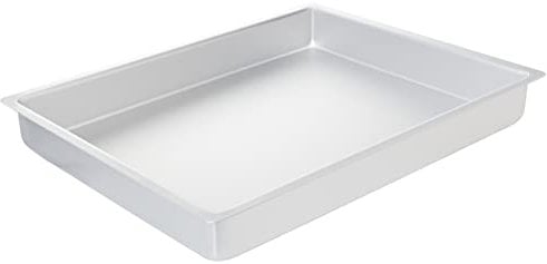PME - Moule à Gâteau Rectangulaire en Aluminium, Argent, 30 x 40 x 5 cm de Profondeur