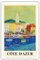Côte d'Azur (französische Riviera) – Hafen von Saint Tropez – französische Nationalbahn – Vintage-Eisenbahn-Reiseposter von Roger Bezombes c.1966 – Meister-Kunstdruck, ungerahmt, 30,5 x 45,7 cm