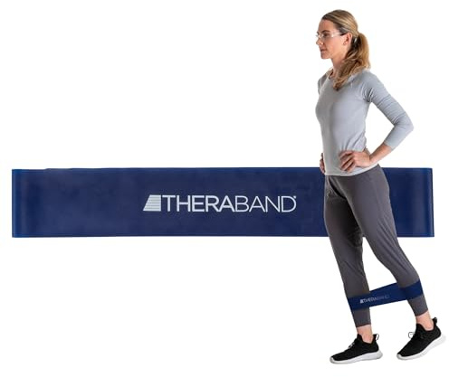 Theraband Widerstandsbandschlaufe, Professionelles Latexband für Pilates, Crossfit, Stretching, Physiotherapie, Krafttraining ohne Gewichte, 45,7 cm, grün, schwer, mittlere Stufe 1