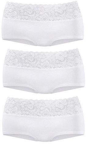 VIVANCE Damen Panty | mit Spitze im 3er-Pack, Basic