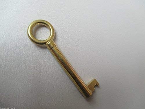 IRONMONGERY WORLD® Vintage Retro Old Style Brass Wardrobe Lock -Cupboard Drawer Cabinet Door Catch (Spare Replacement Key ONLY)