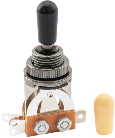 Musiclily Selettore 3 Posizioni Toggle Switch per Chitarra Elettrica Les Paul LP, Cosmo Nero Pomello Nero