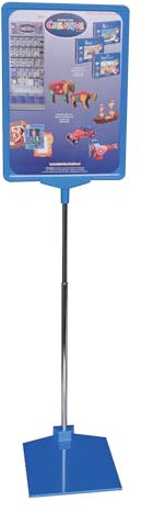 FRANKEN Preisständer, Info-Ständer A4, Freistehend, höhenverstellbar, tragbar, 210 x 620 x 10 mm, blau, PSM A4 03