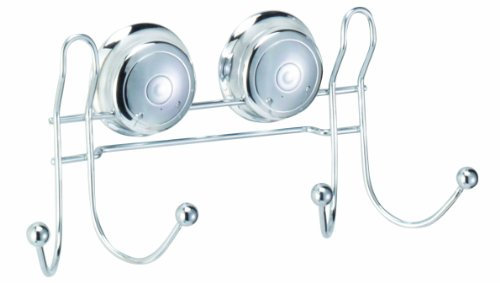 Croydex Twist 'N' Lock Double Robe Hook, Chrome