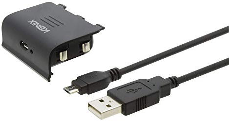 Konix Xbox One Play and Charge for Controller in Black with USB Charging Cable (Xbox One)