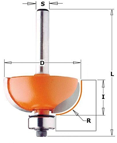 CMT ORANGE TOOLS 737.254.11 - HOHLKEHLFRÄSER M/ANLAUF. HM S=6 D=28.7 R=8
